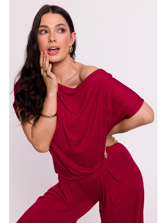 BeWear BeWear Blúzka B287 Bordová Bella Fit