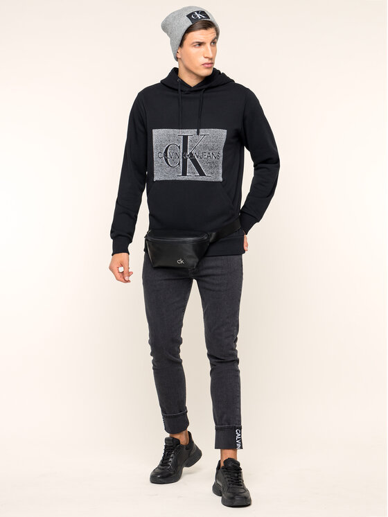Calvin Klein Jeans Calvin Klein Jeans Felpa Monogram J30J313215 Nero Regular Fit