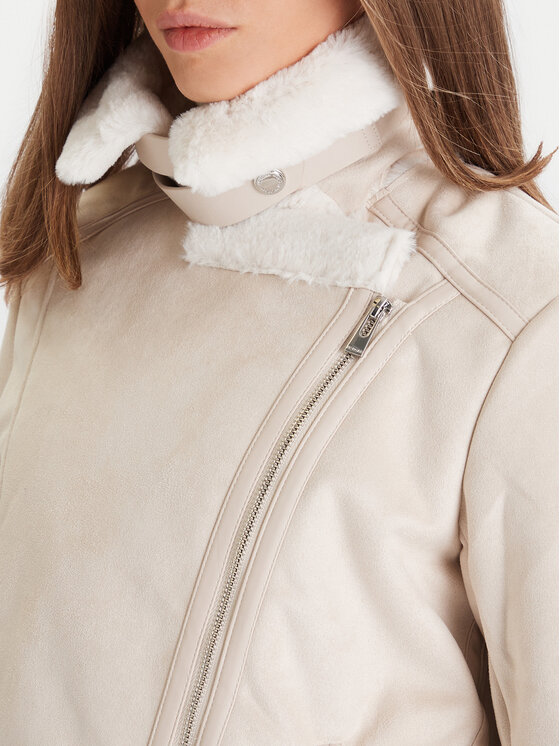 Morgan Morgan Jacke aus Kunstleder 242-GSAPA Beige Regular Fit