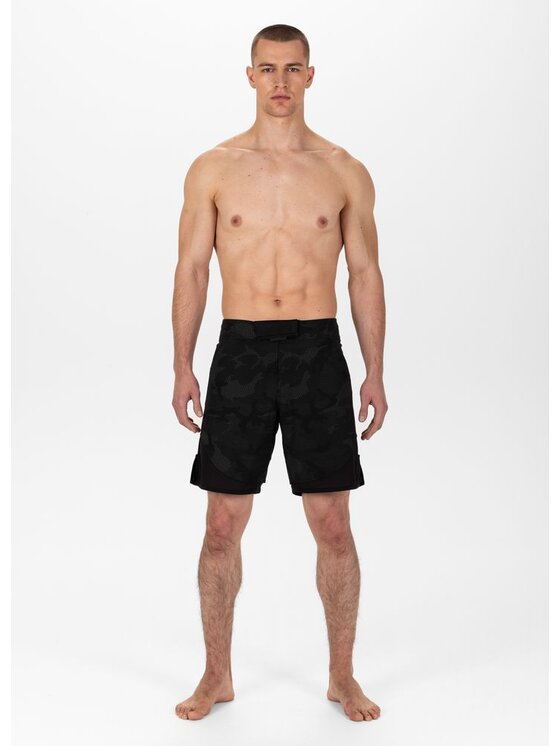 PITBULL PITBULL Szorty sportowe Spodenki treningowe Mesh Performance Pro plus Net Camo II 3XL Czarny Regular Fit