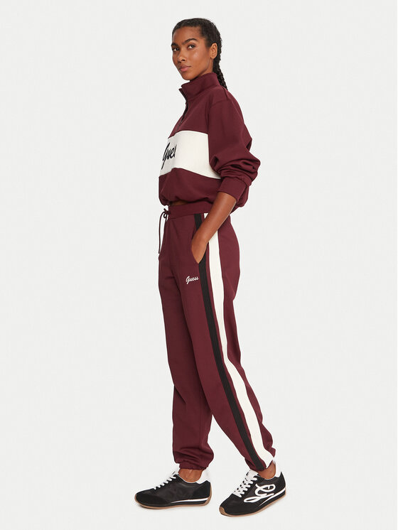Guess Guess Pantaloni trening V5BB02 KCX22 Vișiniu Regular Fit