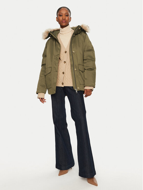 Tommy Hilfiger Tommy Hilfiger Μπουφάν μεταβατικό WW0WW42744 Χακί Regular Fit