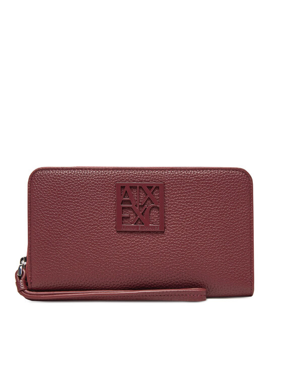 Armani Exchange Duży Portfel Damski XW000361 AF11902 UA343 Bordowy