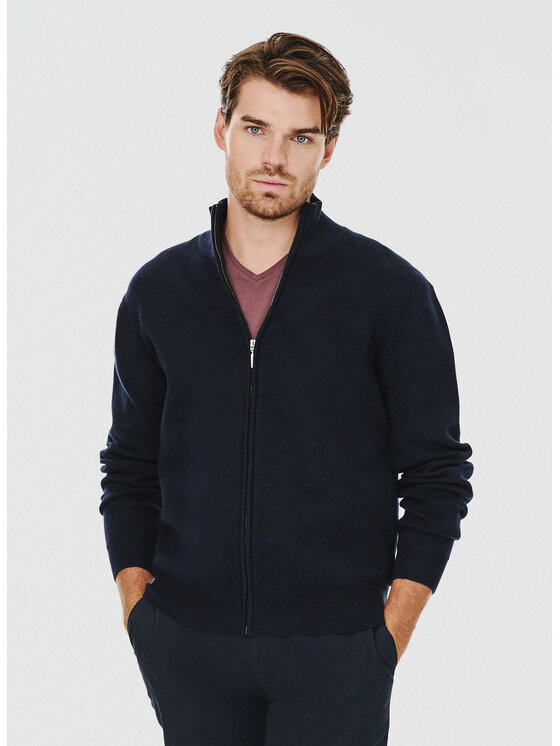 Pako Lorente Pako Lorente Sweter P24WF-2X-022 Granatowy Classic Fit