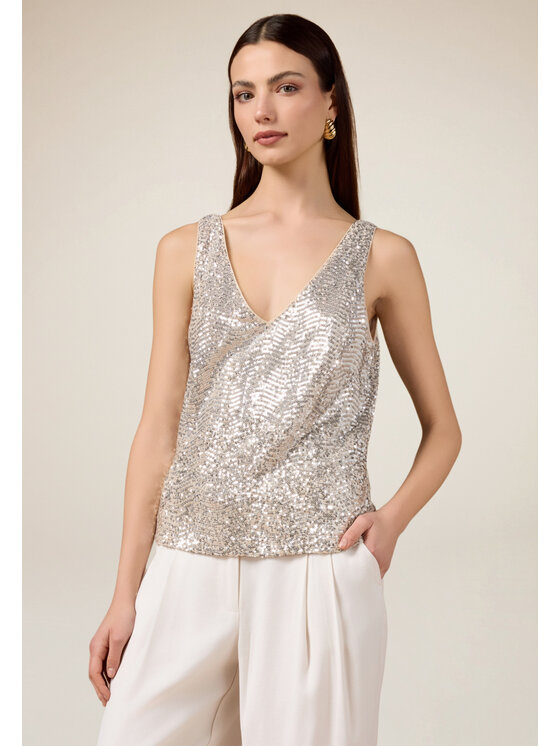 Oltre Oltre Blusa 2478J000715N002 Oro Slim Fit