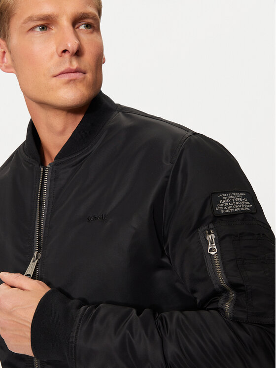 SCHOTT N.Y.C. SCHOTT N.Y.C. Яке бомбър AIRFORCERS Черен Regular Fit