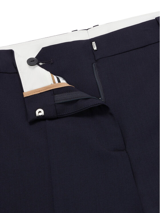 BOSS Boss Hlače iz tkanine 50490051 Mornarsko modra Regular Fit