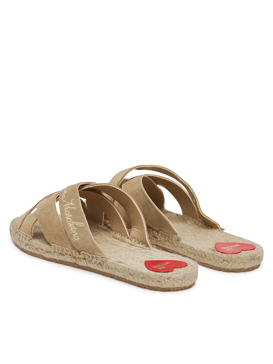 LOVE MOSCHINO LOVE MOSCHINO Şlapi JA28362G0MIG0104 Bej