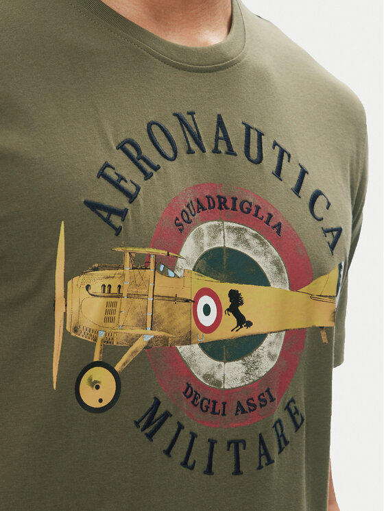 Aeronautica Militare Aeronautica Militare Marškinėliai 251TS2414J641 Chaki Regular Fit