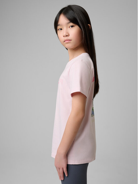4F 4F T-Shirt WILD WANDERLUST Różowy jasny Regular Fit