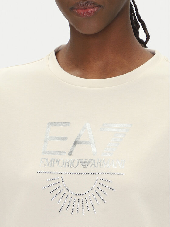 EA7 Emporio Armani EA7 Emporio Armani Trenerka 7W000487 AF12501 M1024 Écru Regular Fit