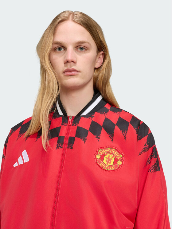 adidas adidas Kurtka wielofunkcyjna Manchester United Stadium Czerwony Regular Fit
