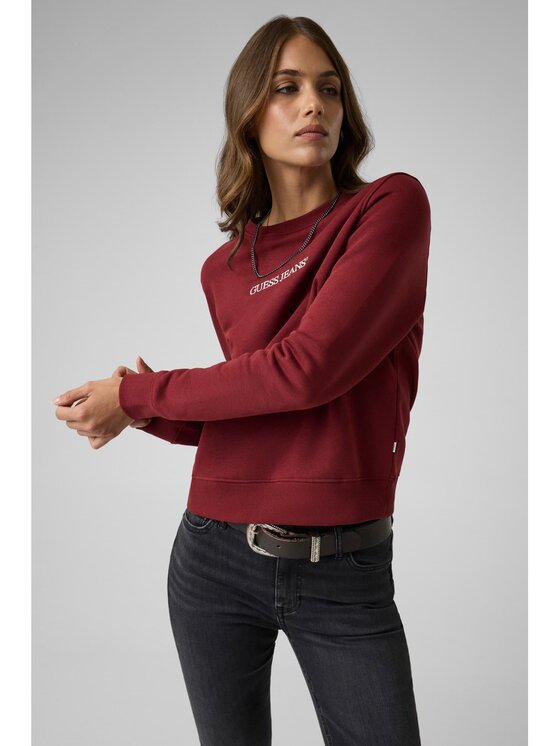 Guess Jeans Guess Jeans Bluza 165725 Czerwony Classic Fit
