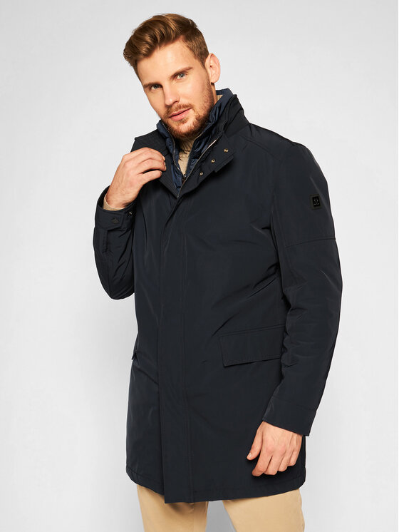 Strellson Manteau de mi saison 11 Casale 30023280 Bleu marine Regular Fit Modivo