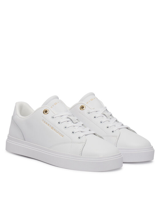 Tommy Hilfiger Tommy Hilfiger Sneakersy Th Feminine Cupsole Leather FW0FW09105 Biela