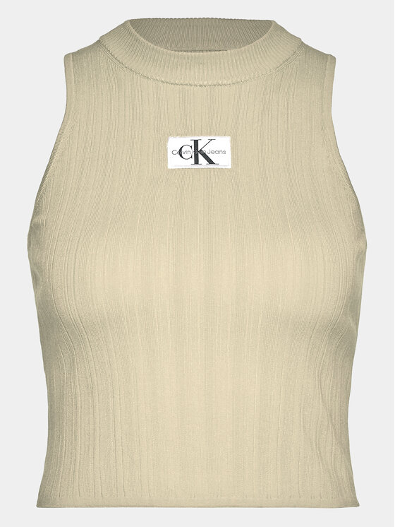 Calvin Klein Jeans Calvin Klein Jeans Top Label J20J223151 Zelená Slim Fit