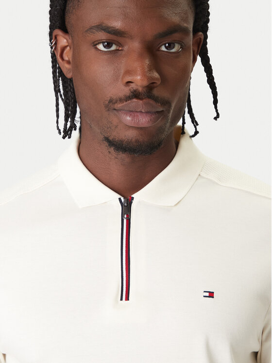 Tommy Hilfiger Tommy Hilfiger Pólóing MW0MW42808 Ekru Regular Fit
