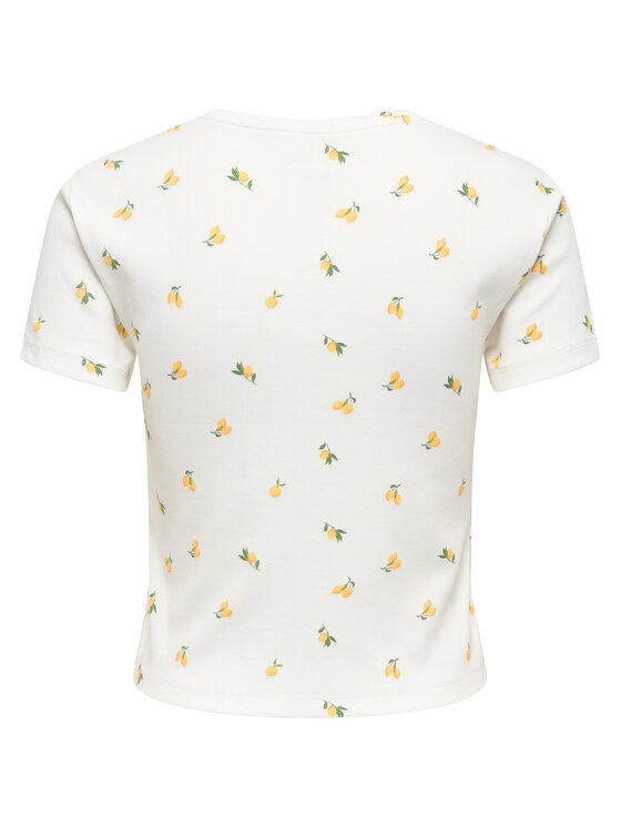 ONLY ONLY Тишърт Fenja 15347986 Бял Slim Fit