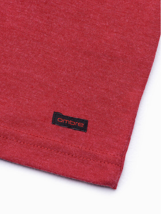 Ombre Ombre Polokošile S1390 Červená Regular Fit