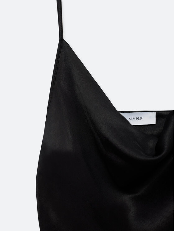 Simple Simple Kleid für den Alltag SUD001 Schwarz Regular Fit