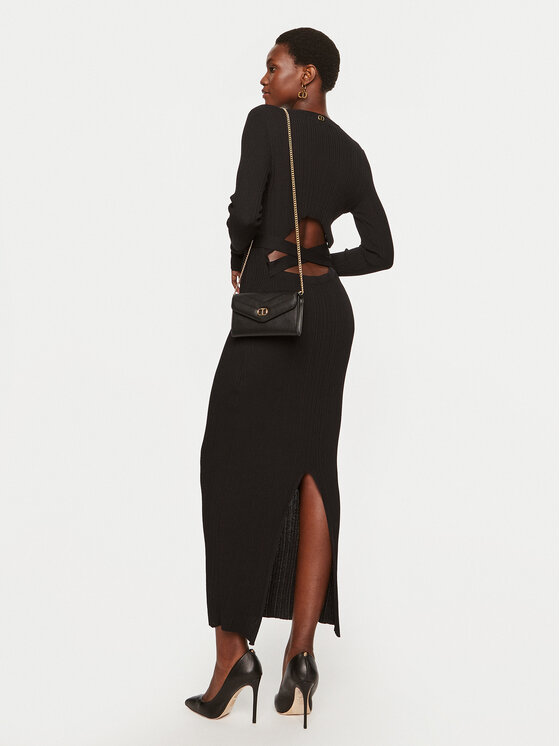 TWINSET TWINSET Φόρεμα υφασμάτινο 242TP3043 Μαύρο Slim Fit