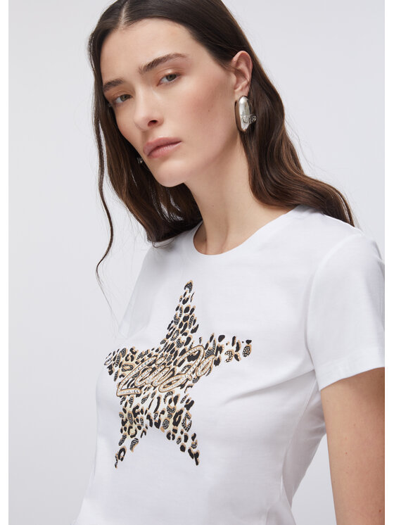 Liu Jo Liu Jo T-shirt WA6493JS923P9656 Bianco Regular Fit