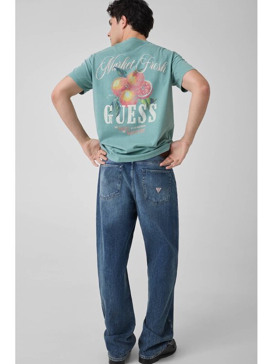 Guess Guess T-Shirt 183566 Zelená Classic Fit