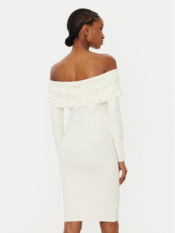 Guess Guess Rochie tricotată W5RK0G Z2YJ2 Écru Regular Fit