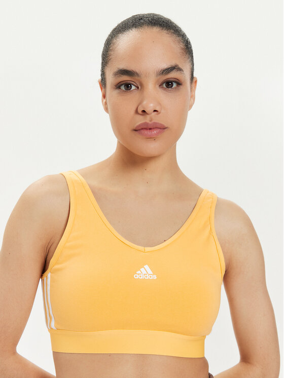 adidas adidas Top Essentials 3-Stripes IR6110 Žuta Slim Fit