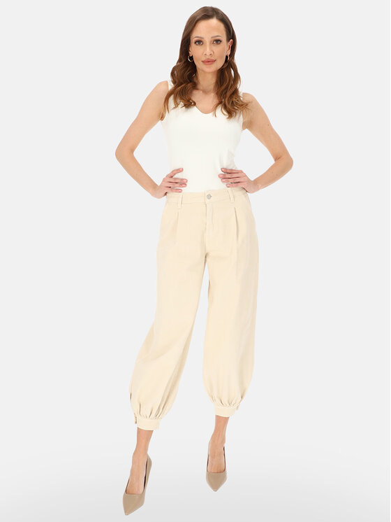 L’AF L’AF Jeansy Hera Beżowy Wide Leg