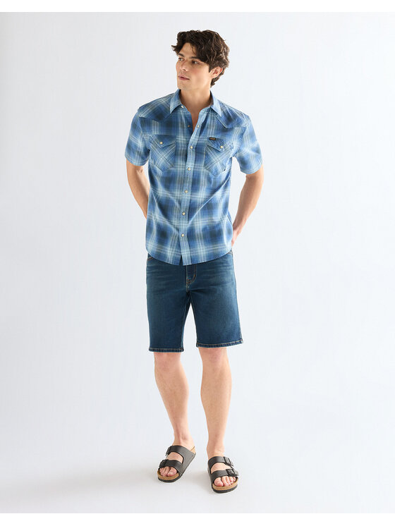 Wrangler Wrangler Pantaloncini di jeans TEXAS SHORTS Blu Regular Fit