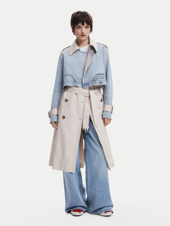 Desigual Desigual Trench Memphis 25SWEW29 Bež Relaxed Fit