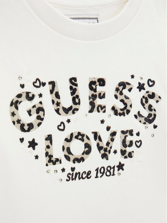 Guess Guess Džempera ar kapuci un legingu komplekts K6BG02 K5910 Krēmkrāsas Regular Fit