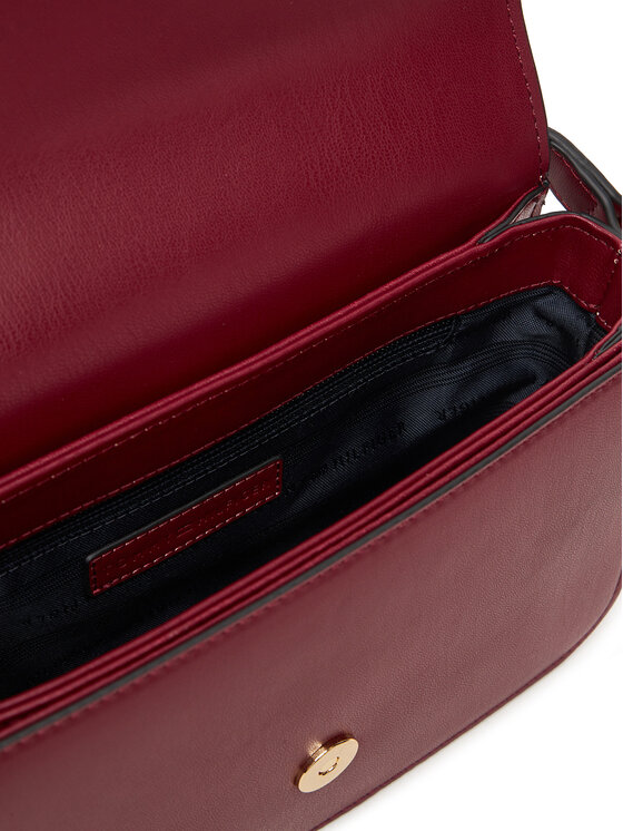 Tommy Hilfiger Tommy Hilfiger Дамска чанта Th Libre Flap Crossover AW0AW17723 Бордо