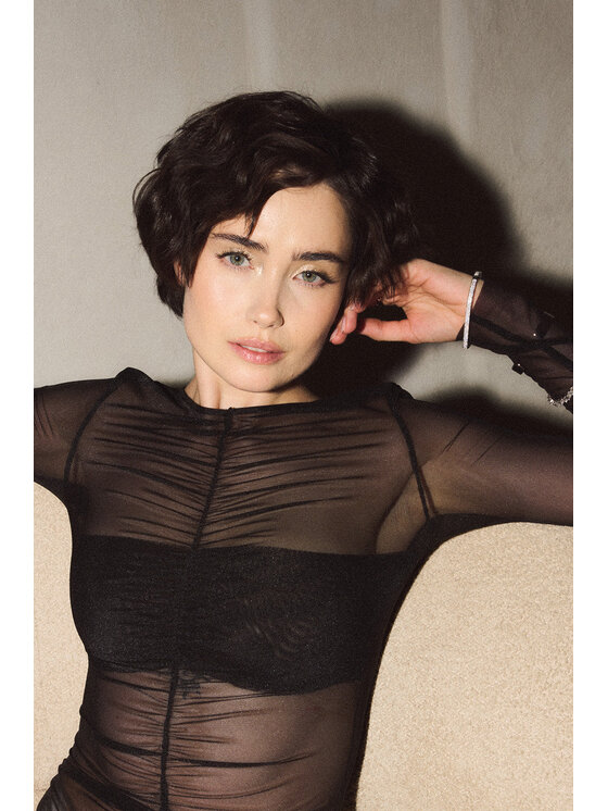 Nudyess Nudyess Body Amour z siateczki Nero Fitted Fit