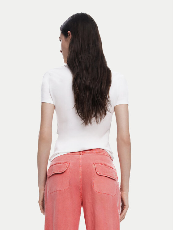 Desigual Desigual Majica Collection 25SWTKAC Bela Regular Fit