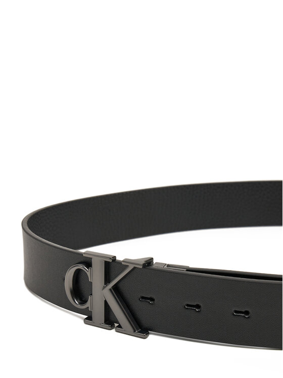 Calvin Klein Jeans Calvin Klein Jeans Чоловічий ремінь Monogram Plaque 35mm Rev/Adj LV04G7002G Чорний