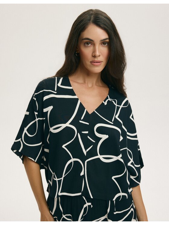 Esotiq Esotiq Piżama 44908 Czarny Regular Fit