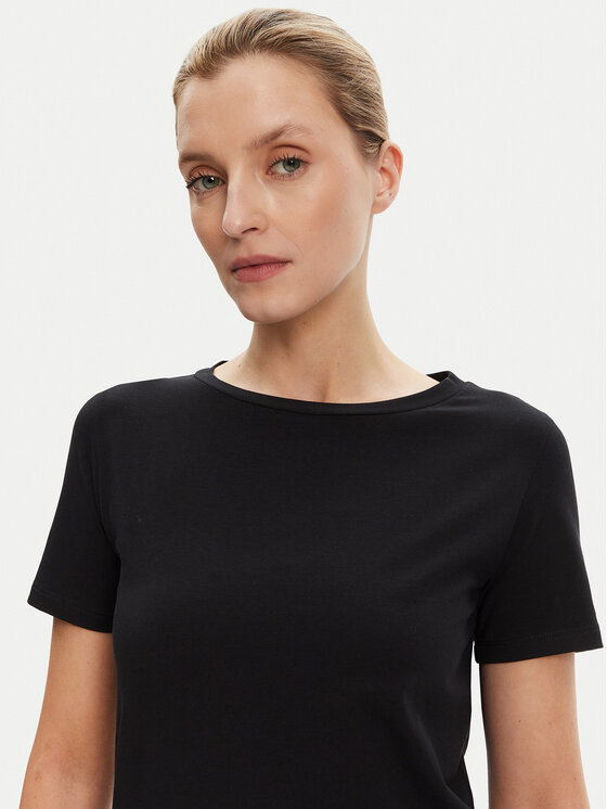 Weekend Max Mara Weekend Max Mara Marškinėliai Multib 2525976011 Juoda Regular Fit
