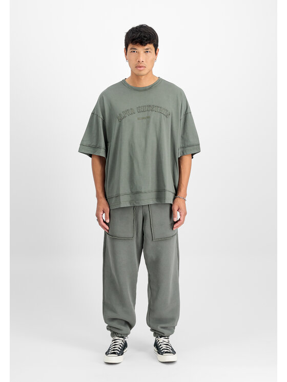 Alpha Industries Alpha Industries T-Shirt Open Edge T-Shirt Zielony Relaxed Fit
