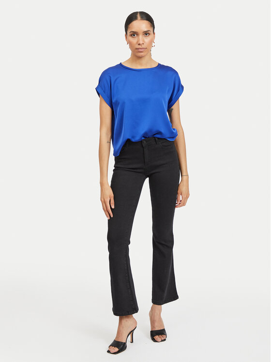 Vila Vila T-Shirt Ellette 14059563 Niebieski Regular Fit