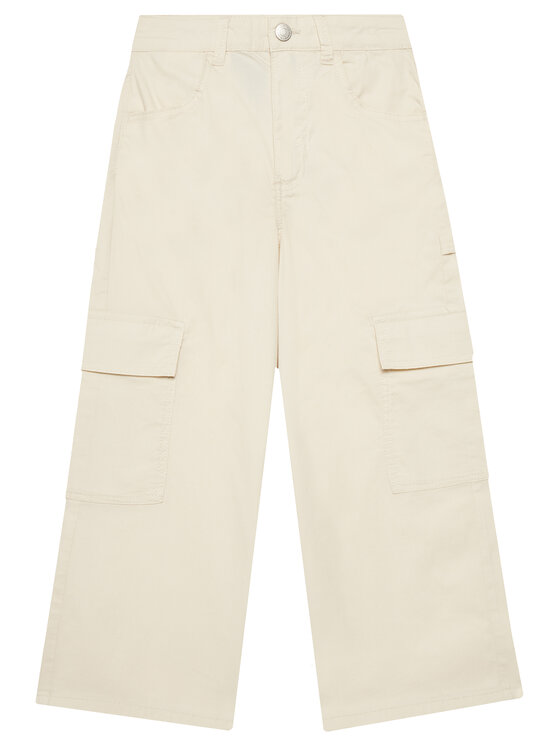 United Colors Of Benetton United Colors Of Benetton Текстилни панталони 4L2VCE040 Бежов Wide Leg