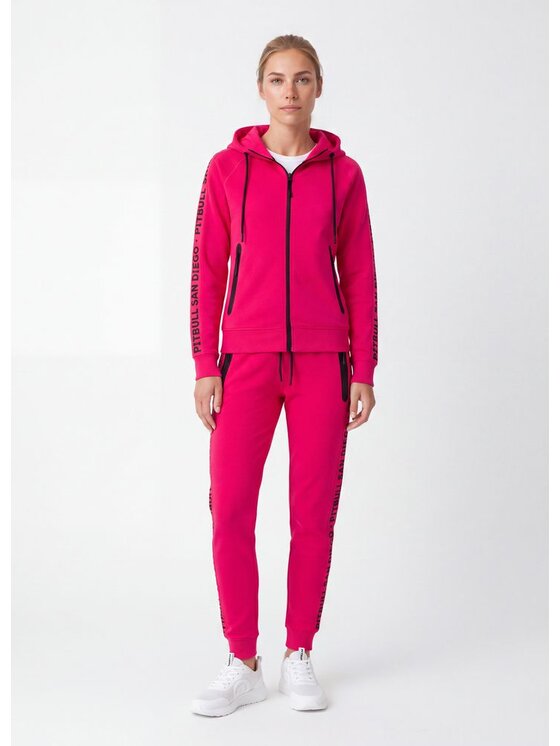 PITBULL PITBULL Bluza TAPE EXPLORY Różowy Regular Fit
