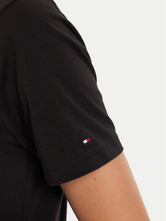 Tommy Hilfiger Tommy Hilfiger Póló Script WW0WW43459 Fekete Regular Fit