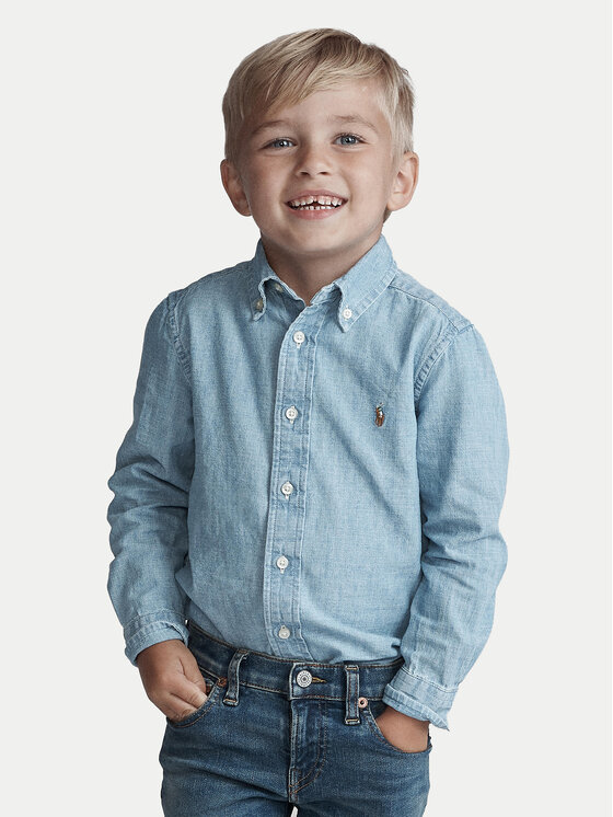 Chłopięca Koszula Polo Ralph Lauren, Rozmiar 7Y, Błękitna, 322703283001