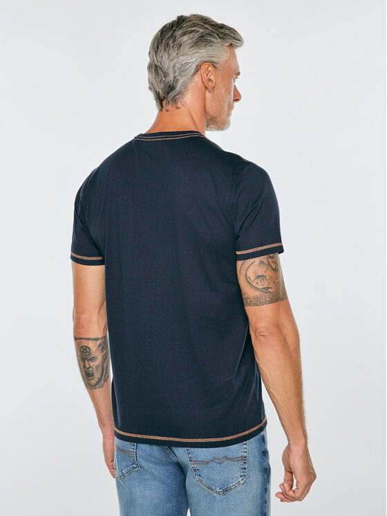 BIG STAR BIG STAR T-Shirt ELVINER Granatowy Basic Fit
