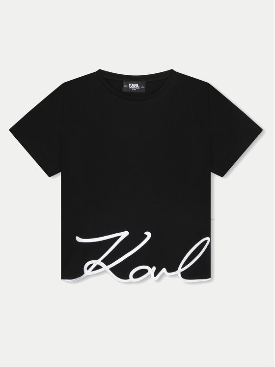 Karl Lagerfeld Kids T-krekls Z30212 M Melns Regular Fit