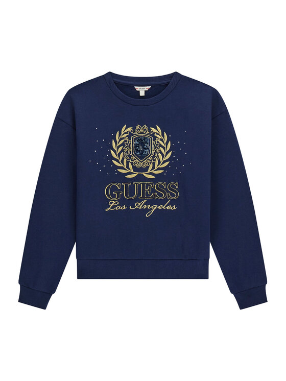 Guess Guess Μπλούζα J6BQ09 K6096 Σκούρο μπλε Regular Fit