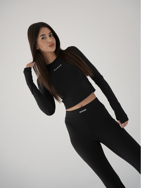 MissDenim MissDenim S dlouhým rukávem Soft Touch Černá Second Skin Fit