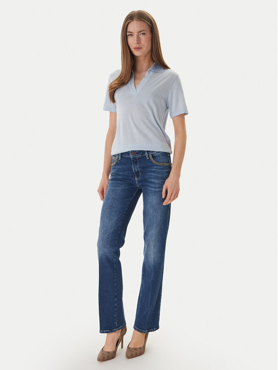 Guess Guess Jeansy W6RA15 D6883 Granatowy Straight Leg